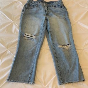 Time and Tru high rise,distressed,ankle jeans